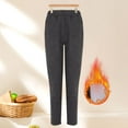 thumbnail image 2 of Pantalones de pana Prolriy para mujer, pantalones de pana para mujer, pantalones casuales de cintura alta elástica, pantalones rectos, sueltos y cómodos con bolsillos, pantalones de mujer, gris, XXL, 2 of 4