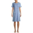 thumbnail image 4 of Secret Treasures Women's and Women's Plus Traditional Short Sleeve Zip Front Duster Robe, 4 of 6