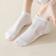 thumbnail image 6 of Yifymode Vertical Rib Ankle Socks, Thin Sheer Breathable Solid Casual Socks Back to School Daily for Women, Lightweight Moisture Wicking Socks, 6 of 6
