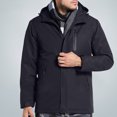 thumbnail image 2 of IROINNID Men's Long Sleeve Parka Mid-Length Jacket Solid Color Comfy Three Charging Intelligent Heating Cotton Padded Jacket Pocket Travel Heating Charge Jacket, 2 of 7