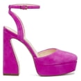 thumbnail image 4 of Jessica Simpson Deirae Black Ankle Strap Block Heel Almond Toe Fashion Pumps (Black, 9.5), 4 of 6