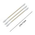 thumbnail image 3 of WozhuoToy Cotton Swabs 500 Count Double Round Thick Tips, Biodegradable Eco-Friendly Strong Wooden Sticks Cotton Swabs For Ears, Firm Qtips cotton swabs, Natural Cotton Buds, 3 of 9