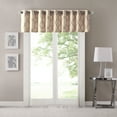 thumbnail image 4 of Madison Park Saratoga Fretwork Print Grommet Top Window Valance in Beige/Grey, 50"x18", 4 of 5