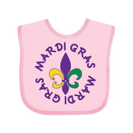 

Inktastic Mardi Gras Holiday Fleur De Lis Gift Baby Boy or Baby Girl Bib