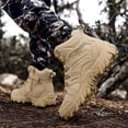 thumbnail image 6 of YOURDIARY Men's Military Tactical Work Boots with Side Zipper, Desert Combat, Army Jungle, Outdoor Hiking Boots, 6 of 9