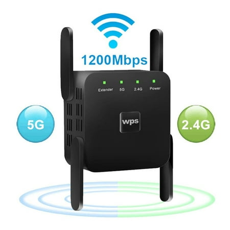 Manfiter 5G Wireless WiFi Repeater Wi Fi Booster 2.4G 5Ghz Wi-Fi Amplifier 300Mbps 1200 Mbps 5 ghz Signal WiFi Long Range Extender (Best Rated Wifi Range Extender)