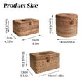 thumbnail image 3 of Toilet Tissue Box Rustic Rattan Weaved Tissue Box: Refined Large Capacity Rattan Rectangular/Cylinder Facial Tissue Holder for Home Desktop Decor Toilet Tissue Box White Harlik, 3 of 9