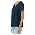 thumbnail image 4 of Yellow Rooster Women's Relaxed Jersey Short Sleeve V-Neck Tee Navy L, 4 of 6