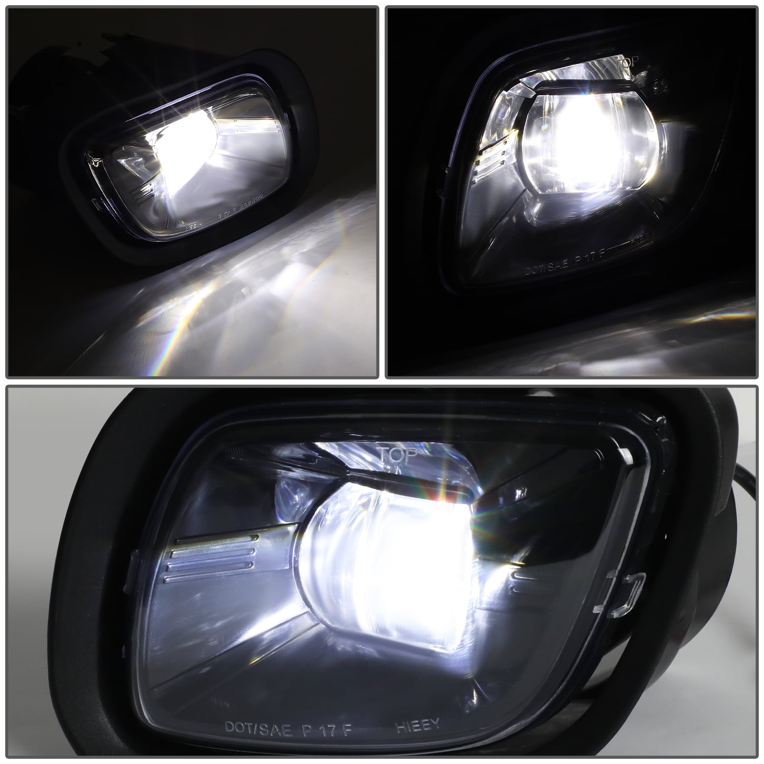 DNA MotoringFL-HAY-008-BK For 2008-2017 Freightliner Cascadia Black Housing Full LED Projector Fog Lights