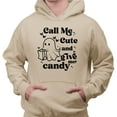 thumbnail image 2 of Call Me Cute and Give Me Candy Hoodie Sweatshirt Unisex Medium Sand, 2 of 5