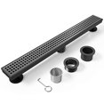thumbnail image 1 of WEBANG 60 Inch Shower Linear Black Drain Rectangular Floor Drain with Accessories Square Hole Pattern Cover Grate Removable SUS304 Stainless Steel CUPC Certified Matte Black, 1 of 4