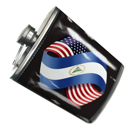 

NEONBLOND Flask Friendship Flags USA and Nicaragua