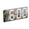 thumbnail image 3 of DEBGFS Digital Alarm Clock LED Clock Non Ticking Charging Cable/Battery Powered Alarm Clock for Home Bedroom Decor,whiteshell, 3 of 3