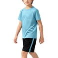 thumbnail image 4 of Boys Athletic Shorts Set 2 Piece Summer Clothes Outfit with Graphic Tee and Boys Basketball Shorts for Active Kids Casual Sports Suit, 4 of 6