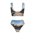 thumbnail image 6 of Rocae Lighthouse for Bikini Set for Women Two Piece Sexy High Swimsuits Split Crossover Bikini Large, 6 of 9