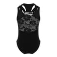 thumbnail image 6 of iEFiEL Girls Sleeveless Lace Back Ballet Dance Gymnastics Leotard Black-A 2XL, 6 of 7