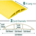 thumbnail image 2 of Bates- Floor Cord Cover, 6 ft Cable Cover, Yellow Extension Cord Cover Floor, 2 of 8