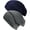 Navy, Dark Gray, variant on 2 Pack Slouchy Beanie Cap for Women and Men, Thin Beanie Hat Baggy Skull Cap Soft Sleep Chemo Fashion Dwarf Hats
