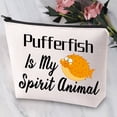 thumbnail image 5 of Spirit Animal Cosmetic Makeup Bag Pufferfish Lover Gift Pufferfish Is My Spirit Animal Cosmetic Zipper Pouch Bag Sea Animals Pufferfishes Lover Gift, 5 of 6