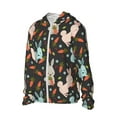 thumbnail image 2 of Daiia Rabbit Is Eating Carrots UPF 50+ Sun Protection Hoodie Jacket Lightweight Long Sleeve Sun Shirt for Women Men with Pocket Hiking Outdoor-3X-Large, 2 of 9