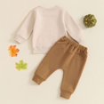 thumbnail image 3 of Toddler Baby Boy Clothes Set Letter Print Long Sleeve Crewneck Sweatshirt Top Casual Pants Set Cute Fall Winter Outfits, 3 of 7