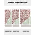 thumbnail image 4 of Farmhouse Red Swag Valances for Windows, Vintage Flower Leaf Botanical Plant Rod Pocket Sheer Valances for Small Windows, Swag Toppers Light Filtering for Kitchen Living Room 2 Panels 36''x36'', 4 of 6