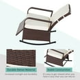 thumbnail image 5 of Outsunny PE Rattan Rocking Recliner with Footrest, Beige, 5 of 9