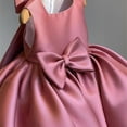 thumbnail image 4 of TIREOW Flower Girls Dresses Satin Cloth Solid Color Cute Bow Princess Dress Children's Evening Dress Birthday Dress, 4 of 4