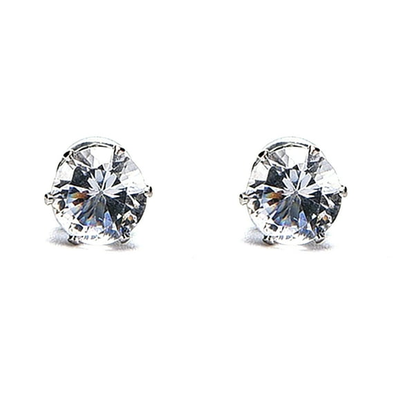 Ayyufe 1 Pair Unisex Cubic Zirconia Magnet Clip No Piercing Earrings for Wedding