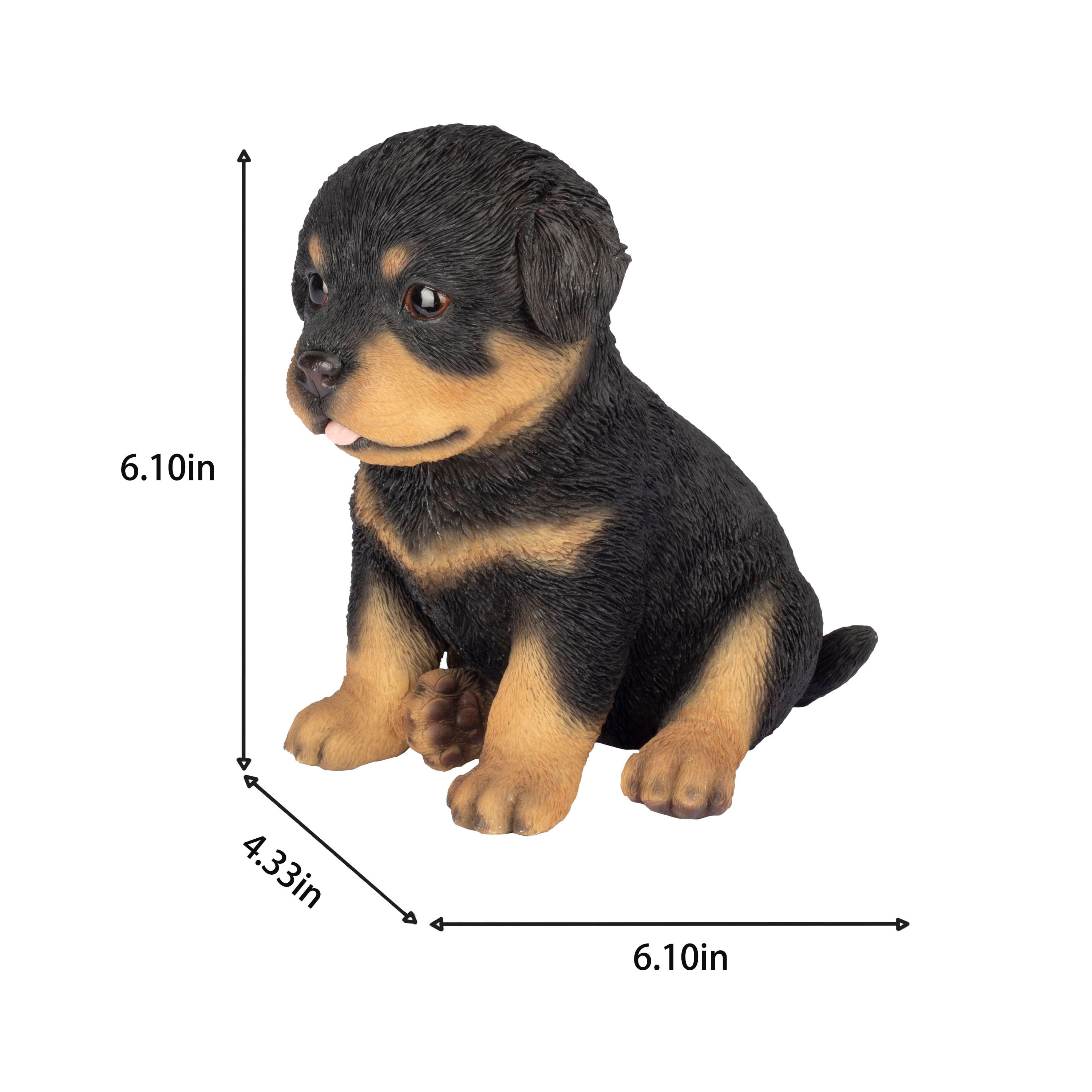 SOREAL Brown Rottweiler | Handpainted Decorative Puppy Statue for Home & Garden Decor | Premium Polyresin Dog Statue | Gift for Dog Lovers | Weather-Resistant Indoor/Outdoor Decor