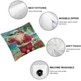 thumbnail image 4 of BANET Throw Pillow Covers American Flag Decorative Pillow Case Red and White Flip-Flops Pattern Pillow Cover Square Home Decor Cushion Cover, 12x12in, 4 of 5