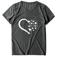 thumbnail image 4 of Kayannuo Short Sleeve Womens Tops Graphic Tees Women Valentine's Day Women Girls Plus Size Sunflower Print Tees Short Sleeve T Shirt Blouse Tops, 4 of 5