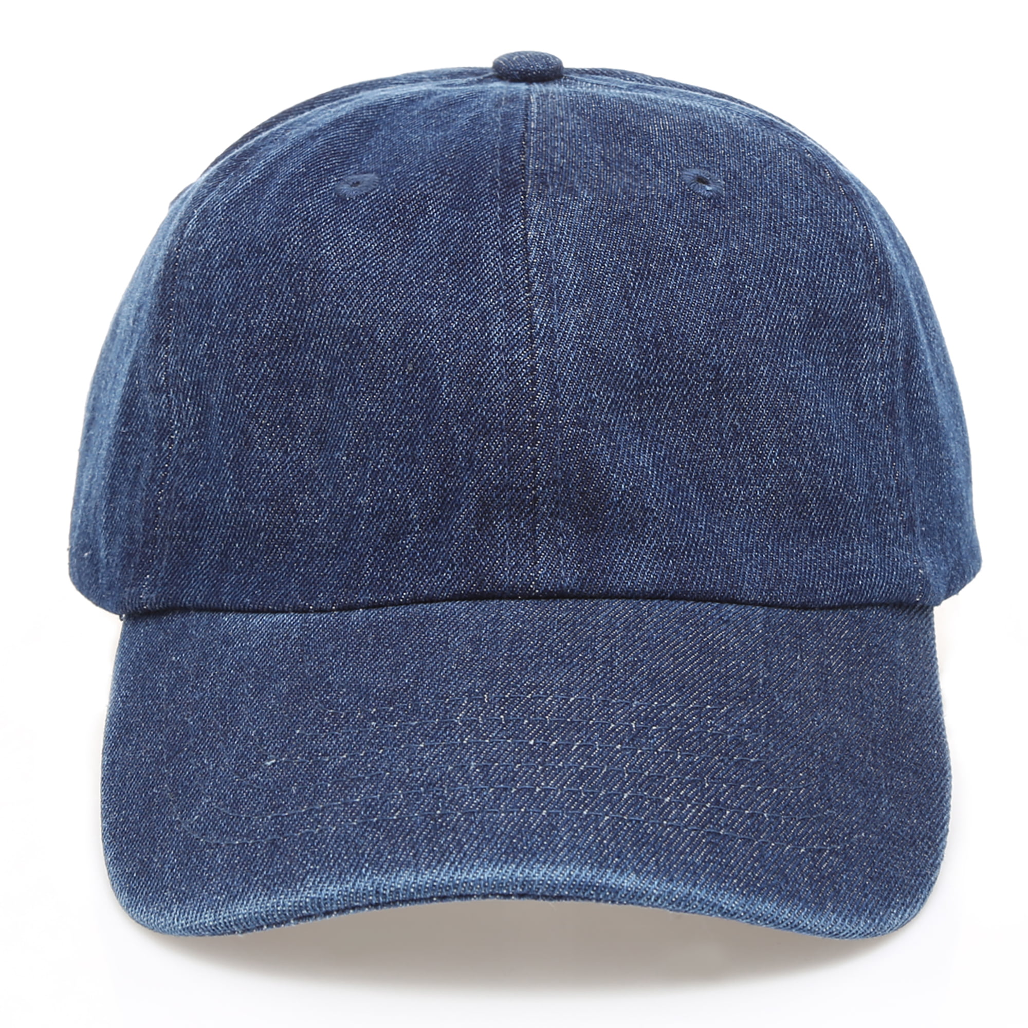 MIRMARU Casual 100% Cotton Denim Baseball Cap Hat with Adjustable Strap. 