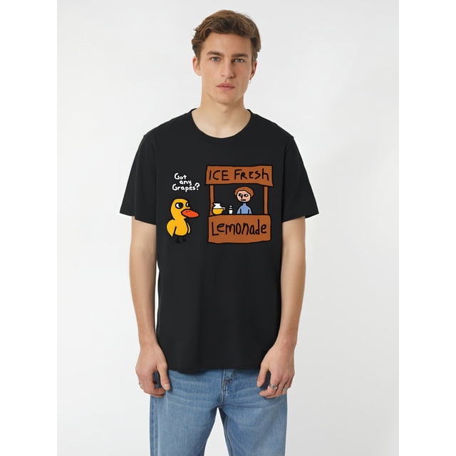 Letter Print Comfy Cotton T-shirt, Men's Casual Street Style Stretch Round Neck Shirt For Summer Tee For Adult, Men, Women, Teen, Teenager, Adolescent, Youth