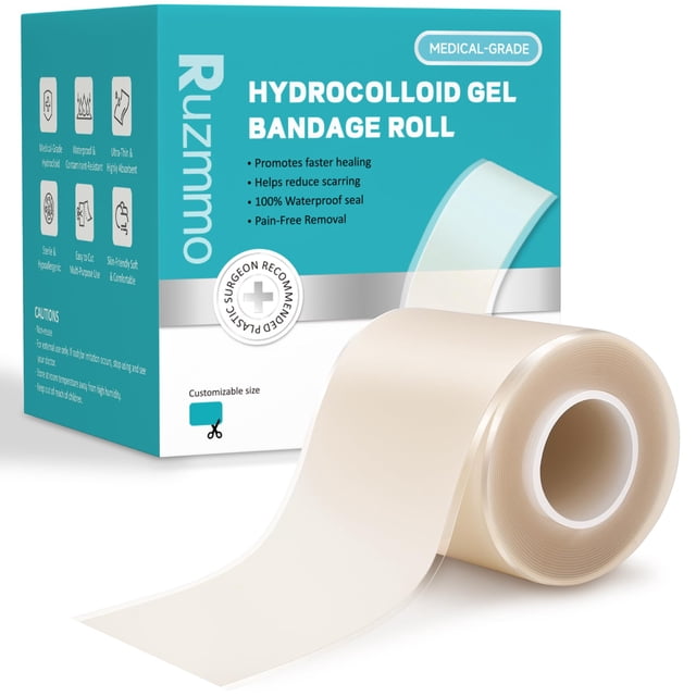Vendajes hidrocoloides Ruzmmo de grado médico, 5 cm x 3,6 m, impermeables