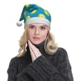 thumbnail image 5 of Fuzoiu Ball Tennis Print Santa Hat Christmas Hat for Adults,Santa Hats with Pompom, Unisex Xmas Holiday Hat for Christmas New Year Festive Party Supplies, 5 of 6