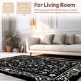 thumbnail image 2 of ODIKA 4'x6' Machine Washable Non-Slip Area Rug, Mystical Forest Scene with Elegant Motifs and Wildflowers High Traffic Rug, Black, 294390, 2 of 7