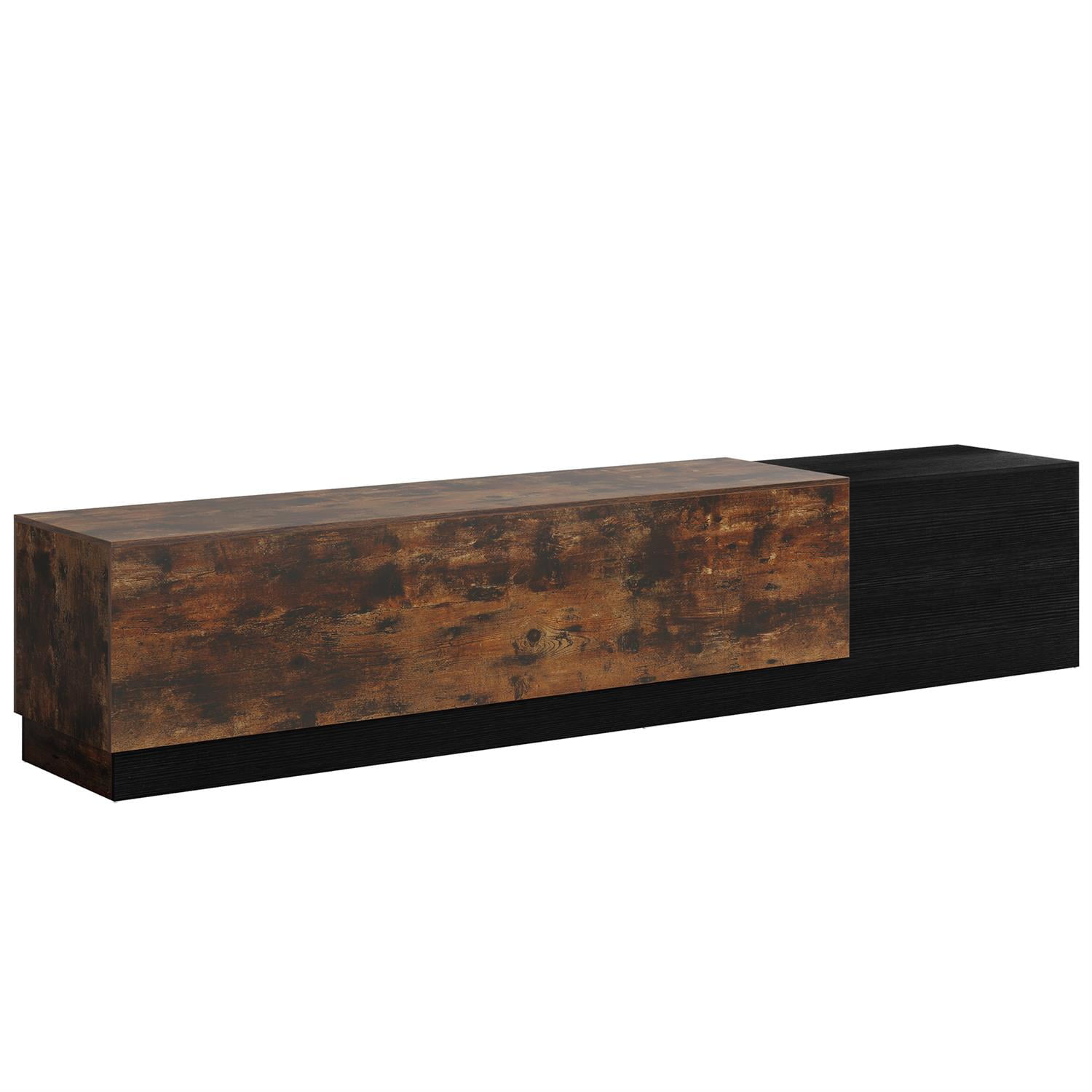 Demi Bonn 78" Rustic Entertainment Unit, Modern TV Stand, Living Room Console Table, Stylish Media Center for Home Theater, Brown