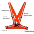 thumbnail image 5 of Chaleco reflectante de 2 piezas, arnés fluorescente de seguridad, brazalete ajustable de alta visibilidad para ciclismo, correr, caminar, trotar, motocicleta Ormromra HFP-0397, 5 of 5