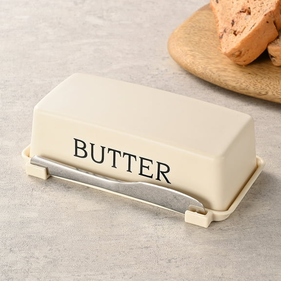 Butter Cheese Storage Box Butter Cutter Box With Lid And Knife Countertop Butter Keeper For Refrigerator Kitchen