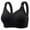 Black, variant on Woman's Solid Color Wireless Bra for Plus Size Comfort, Simple Elegant Design with Breathable Gathering Support, No Underwire for Flattering Everyday Fit