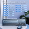 thumbnail image 3 of Wireless Keyboard and Mouse Combo, Full-Size Retro Typewriter Keyboard with Round Keycaps, Ergonomic Design for Windows PC, 3 of 4