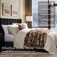 thumbnail image 4 of WDCOZY Luxury Faux Rabbit Fur Bubble Throw Blanket, Tie-Dye Plush Blanket for Couch Sofa Bed, Thick Warm Decorative Throw, 950 GSM,50" x 60", 4 of 10