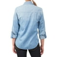 thumbnail image 4 of MixMatchy Women's Casual Daily Long/Roll Up Sleeve Button Down Denim Chambray Shirt (S-3XL), 4 of 4