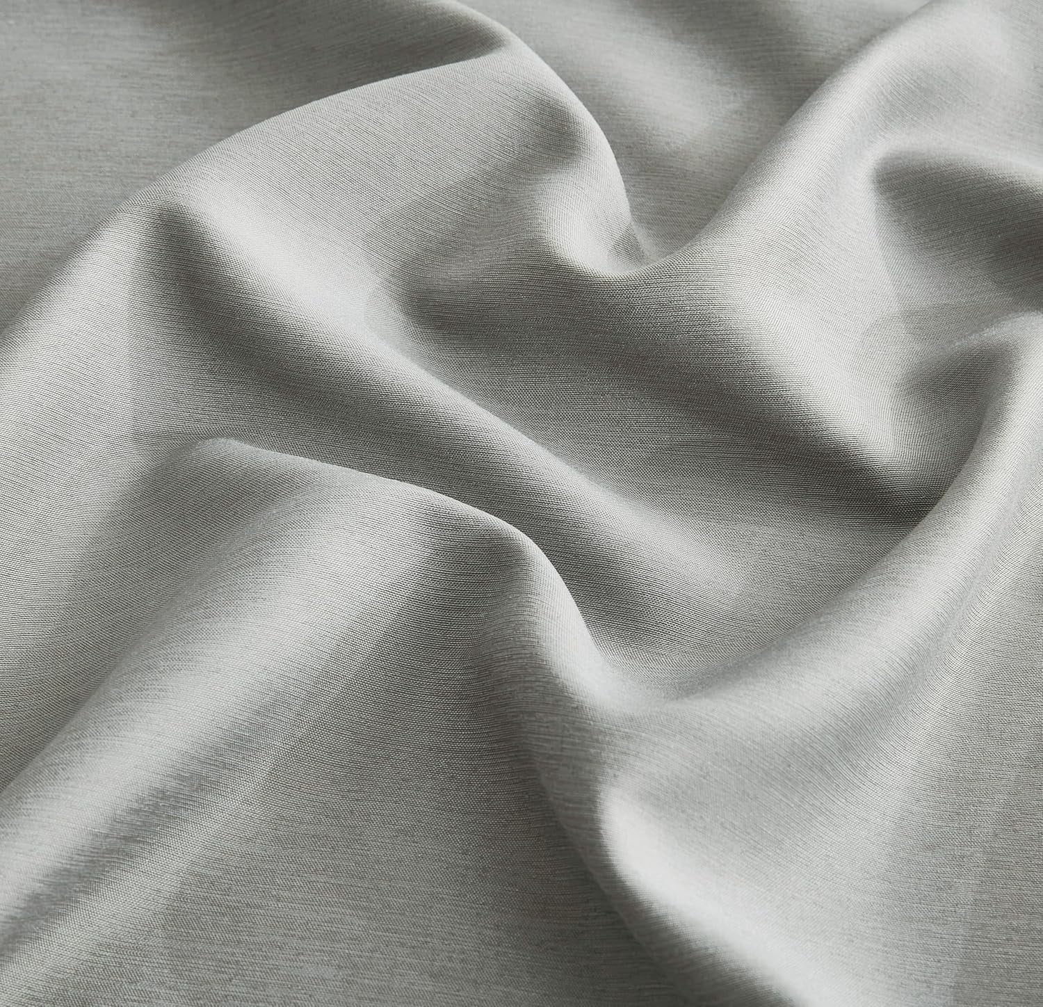 Chezmoi Collection 4-Piece Stone Washed California King Sheet Set, Rayon Derived from Bamboo & Polyester Blended, Breathable & Cooling 15-Inches Deep Pocket Sheets & Pillowcases Set, Light Gray