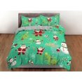 thumbnail image 3 of Juego de funda nórdica de Papá Noel y muñeco de nieve verde, ropa de cama de Navidad &, 3 of 4