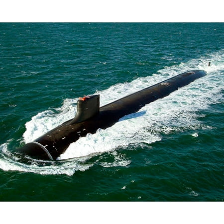 - The Seawolf-class nuclear-powered attack submarine USS Jimmy Carter underway during sea trials Poster Print by Stocktrek Images