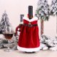 thumbnail image 3 of Funda navideña para botella de vino, suéter de punto decorativo, decoración para botella de vino de Papá Noel, regalo de fiesta de Navidad, 2 piezas, 3 of 7