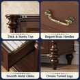 thumbnail image 3 of ANPOO 63"W Farmhouse 9 Drawers Dresser for Bedroom with Solid Wood Feet, Antique Brown Dresser Traditional Chest of Drawers, Rustic Vintage Wood Dresser, 3 of 8