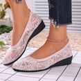 thumbnail image 6 of Shallow Cut Lace Trim Comfortable Women's Casual & Dress Shoes Daily Wear Spring Summer Plus Size Office Work Pink 6.5, 6 of 9